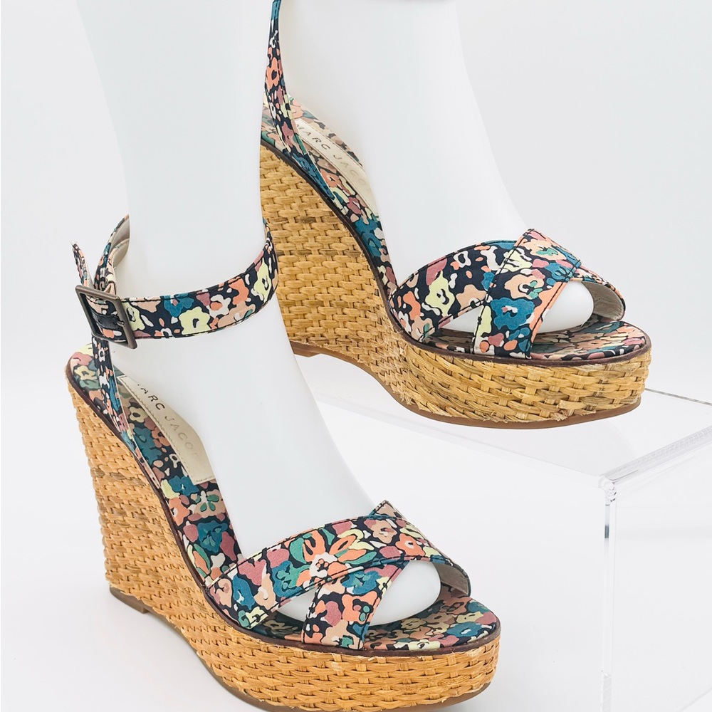 Marc Jacobs Floral Design Wedge Sandals
